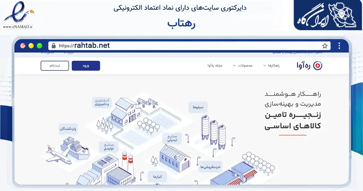 صفحه اصلی سایت رهتاب به نشانی rahtab.net که در زمینه فناوری اطلاعات، ارتباطات و دیجیتال با مرکزیت اصفهان فعالیت دارد.