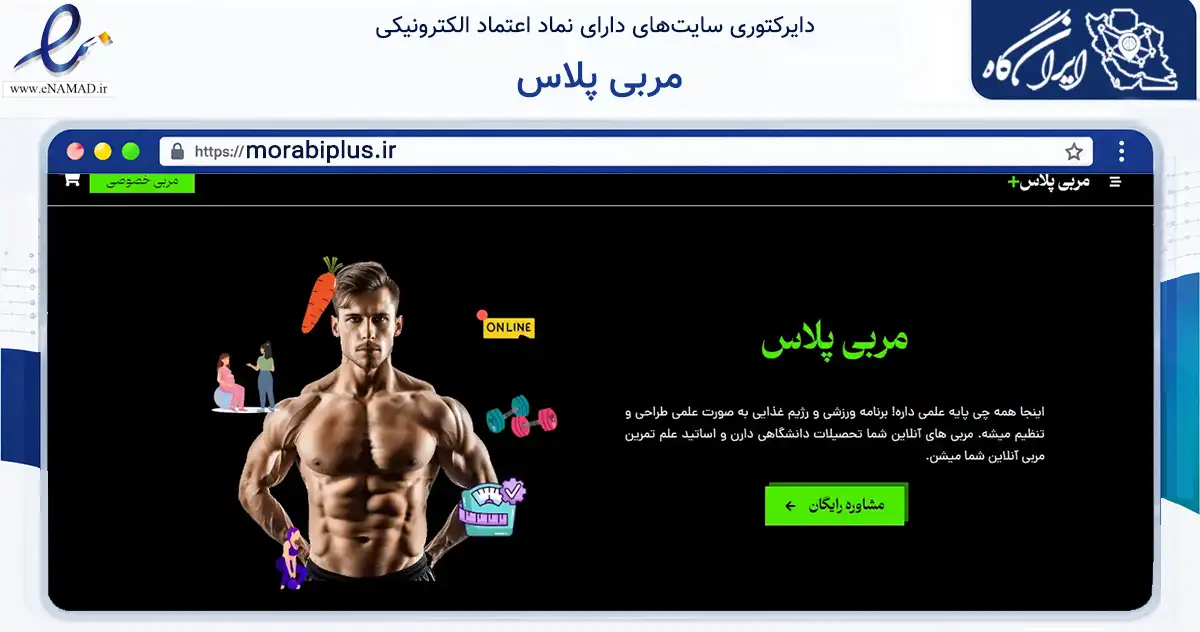 صفحه اصلی سایت مربی پلاس به نشانی morabiplus.ir که در زمینه گردشگری، ورزش و سرگرمی با مرکزیت آمل فعالیت دارد.