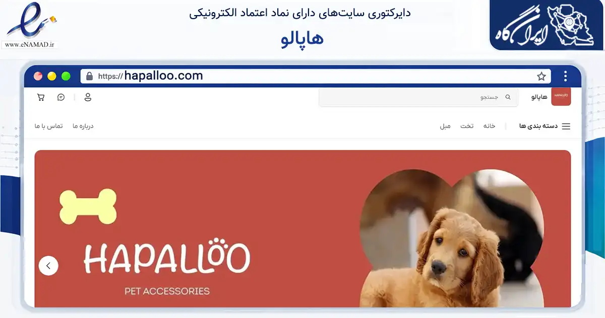 صفحه اصلی سایت هاپالو به نشانی hapalloo.com که در زمینه تجارت، بازرگانی و تبلیغات با مرکزیت شمیرانات فعالیت دارد.