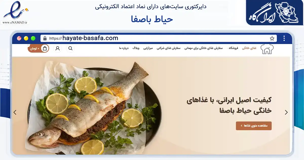 صفحه اصلی سایت حیاط باصفا به نشانی hayate-basafa.com که در زمینه تجارت، بازرگانی و تبلیغات با مرکزیت تهران فعالیت دارد.