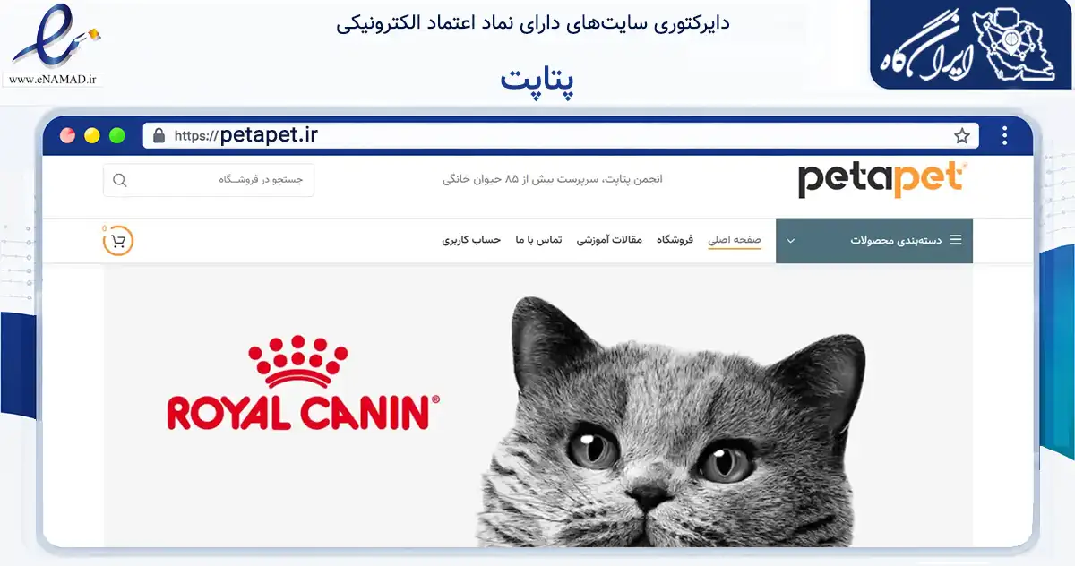 صفحه اصلی سایت پتاپت به نشانی petapet.ir که در زمینه تجارت، بازرگانی و تبلیغات با مرکزیت تهران فعالیت دارد.